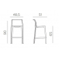 Комплект пластиковых полубарных стульев Nardi Net Stool Mini Set 2 стеклопластик ментоловый Фото 2