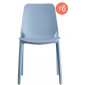 Комплект пластиковых стульев Scab Design Ginevra Set 6 стеклопластик голубой Фото 1
