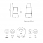 Стул барный пластиковый Scab Design Alice Barstool сталь, технополимер хром, лен Фото 2