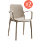 Комплект пластиковых кресел Scab Design Ginevra Set 2 стеклопластик тортора Фото 1