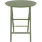 Стол пластиковый складной Siesta Contract Helen Folding Table Ø60 пластик оливковый Фото 5