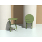 Стол пластиковый складной Siesta Contract Helen Folding Table Ø60 пластик оливковый Фото 7