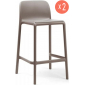 Комплект пластиковых полубарных стульев Nardi Faro Mini Set 2 стеклопластик тортора Фото 1
