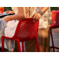 Комплект стульев пластиковых полубарных Siesta Contract Air Bar 65 Set 4 стеклопластик красный Фото 7