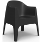 Кресло пластиковое Vondom Solid Basic полипропилен черный Фото 1