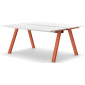 Стол ламинированный с каналом для протяжки проводов PEDRALI Arki-Table Desk сталь, ЛДСП белый Фото 1