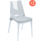 Комплект прозрачных стульев с подушками Scab Design Vanity Set 2 поликарбонат, полиэстер прозрачный, светло-серый Фото 1