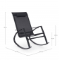 Кресло-качалка металлическое Garden Relax Demid сталь, текстилен антрацит Фото 2
