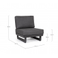 Модуль мягкий с подушкой Garden Relax Infinity алюминий, олефин антрацит Фото 2