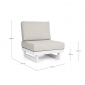 Модуль мягкий с подушкой Garden Relax Infinity алюминий, олефин белый, бежевый Фото 2