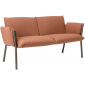 Диван плетеный с подушками Scab Design Brezza сталь, ткань sunbrella мокко, розовый Фото 1