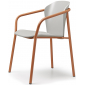 Кресло деревянное Scab Design Finn Metal Wood сталь, бук терракотовый, матовый серый бук Фото 1