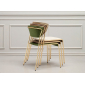 Стул с обивкой Scab Design Lisa сталь, дерево, вельвет хром, синий Фото 6