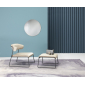 Кресло лаунж с обивкой Scab Design Lisa Lounge сталь, вельвет антрацит, слоновая кость Фото 4