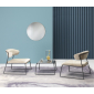 Кресло лаунж с обивкой Scab Design Lisa Lounge сталь, вельвет антрацит, слоновая кость Фото 5