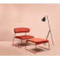 Кресло лаунж с обивкой Scab Design Lisa Lounge сталь, вельвет терракотовый, красный Фото 6