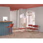 Кресло лаунж с обивкой Scab Design Lisa Lounge сталь, вельвет терракотовый, красный Фото 11