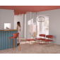 Кресло лаунж с обивкой Scab Design Lisa Lounge сталь, вельвет терракотовый, красный Фото 12