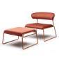 Кресло лаунж с обивкой Scab Design Lisa Lounge сталь, вельвет терракотовый, красный Фото 9