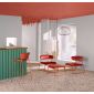 Кресло лаунж с обивкой Scab Design Lisa Lounge сталь, вельвет терракотовый, красный Фото 13