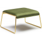 Пуф с обивкой Scab Design Lisa Lounge Pouf сталь, вельвет сатинированная латунь, зеленый Фото 1