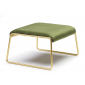Пуф с обивкой Scab Design Lisa Lounge Pouf сталь, вельвет сатинированная латунь, зеленый Фото 3