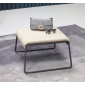 Пуф с обивкой Scab Design Lisa Lounge Pouf сталь, вельвет антрацит, слоновая кость Фото 5