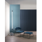 Пуф с обивкой Scab Design Lisa Lounge Pouf сталь, вельвет черный глянцевый никель, голубой Фото 6