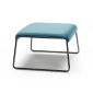 Пуф с обивкой Scab Design Lisa Lounge Pouf сталь, вельвет черный глянцевый никель, голубой Фото 2