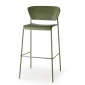 Стул пластиковый барный Scab Design Lisa Technopolymer Go Green сталь, технополимер оливковый Фото 5