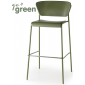 Стул пластиковый полубарный Scab Design Lisa Technopolymer Go Green сталь, технополимер оливковый Фото 1