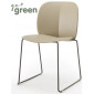 Стул пластиковый на полозьях Scab Design Mentha Go Green сталь, технополимер антрацит, тортора Фото 1