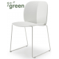Стул пластиковый на полозьях Scab Design Mentha Go Green сталь, технополимер лен Фото 1