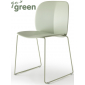 Стул пластиковый на полозьях Scab Design Mentha Go Green сталь, технополимер зеленый шалфей Фото 1