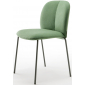 Стул с обивкой Scab Design Mentha Pop сталь, технополимер, ткань антрацит, зеленый Фото 1