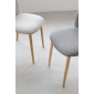 Стул с обивкой Scab Design Natural Mentha Pop дуб, технополимер, ткань натуральный дуб, светло-серый Фото 6