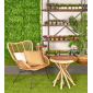 Лаунж-кресло плетеное Garden Relax Casilda сталь, натуральный ротанг натуральный Фото 5