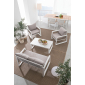 Комплект металлической лаунж мебели Garden Relax Captiva алюминий, роуп, ткань белый Фото 8
