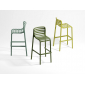 Комплект пластиковых барных стульев Nardi Doga Stool Set 4 стеклопластик грушевый Фото 6