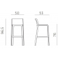 Комплект пластиковых барных стульев Nardi Trill Stool Set 2 стеклопластик тортора Фото 2