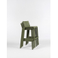 Комплект пластиковых полубарных стульев Nardi Trill Stool Mini Set 4 стеклопластик агава Фото 6