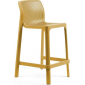 Комплект пластиковых полубарных стульев Nardi Net Stool Mini Set 2 стеклопластик горчичный Фото 5