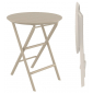 Стол пластиковый складной Siesta Contract Helen Folding Table Ø60 пластик бежевый Фото 1