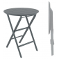 Стол пластиковый складной Siesta Contract Helen Folding Table Ø60 пластик темно-серый Фото 1