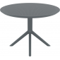 Стол пластиковый Siesta Contract Sky Table Ø105 сталь, пластик темно-серый Фото 8