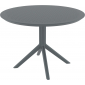 Стол пластиковый Siesta Contract Sky Table Ø105 сталь, пластик темно-серый Фото 1