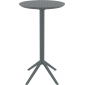 Стол пластиковый барный складной Siesta Contract Sky Folding Bar Table 60 сталь, пластик темно-серый Фото 8