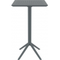 Комплект пластиковых барных складных столов Siesta Contract Sky Folding Bar Table 60 Set 2 сталь, пластик темно-серый Фото 6