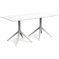 Стол обеденный ламинированный Vondom Mari-Sol Double 4P Fixed алюминий, компакт-ламинат HPL белый Фото 1