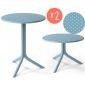 Комплект пластиковых столов Nardi Step + Step Mini Set 2 стеклопластик голубой Фото 1